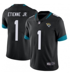 Youth Jacksonville Jaguars 1 Travis Etienne JR Black 2024 F U S E Prowler Throwback Vapor Limited Stitched Football Jersey