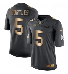 Youth Nike Jacksonville Jaguars 5 Blake Bortles Limited BlackGold Salute to Service NFL Jersey