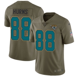 Youth Nike Jaguars #88 Allen Hurns Olive Stitched NFL Limited 2017 Salute to Service Jersey