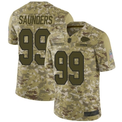 Chiefs 99 Khalen Saunders Camo Men Stitched Football Limited 2018 Salute To Service Jersey