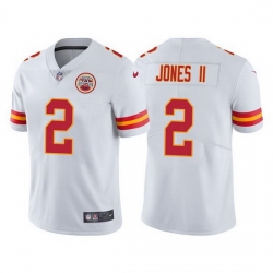 Men Kansas City Chiefs 2 Ronald Jones II White Vapor Untouchable Limited Stitched Football jersey