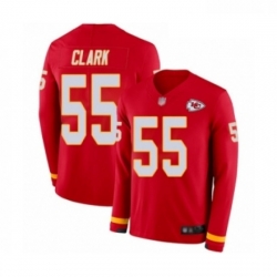 Men Kansas City Chiefs 55 Frank Clark Limited Red Therma Long Sleeve Football Jersey