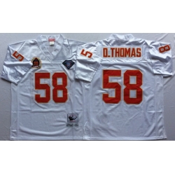 Men Kansas City Chiefs 58 Derrick Thomas White M&N Throwback Jersey