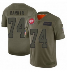 Men Kansas City Chiefs 74 Martinas Rankin Limited Camo 2019 Salute to Service Football Jersey