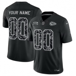 Men Kansas City Chiefs Active Player Custom Black F U S E  2026 Salute to Service Limited Stitched Football Jersey