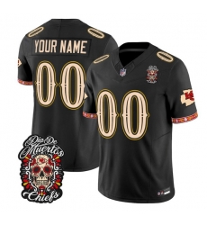 Men Kansas City Chiefs Active Player Custom Black F U S E D%C3%ADa de los Muertos Vapor Limited Stitched Football Jersey Men Kansas City Chiefs Active Player Custom Black F U S E D%C3%ADa de los Muertos Vapor Limited Stitched Football Jersey