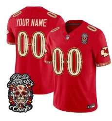 Men Kansas City Chiefs Active Player Custom Red F U S E  D%C3%ADa de los Muertos Vapor Limited Stitched Football Jersey