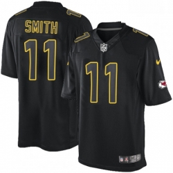 Men Nike Kansas City Chiefs 11 Alex Smith Limited Black Impact NFL Jersey