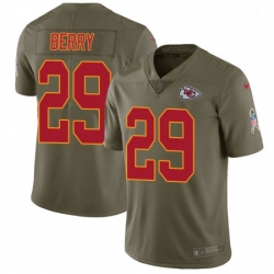 Men Nike Kansas City Chiefs 29 Eric Berry Limited Olive 2017 Salute to Service NFL Jersey