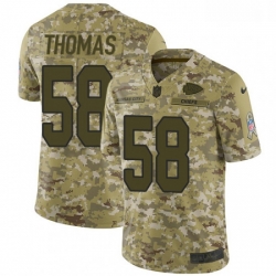 Men Nike Kansas City Chiefs 58 Derrick Thomas Limited Camo 2018 Salute to Service NFL Jersey