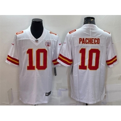 Mens Kansas City Chiefs #10 Isaih Pacheco White Vapor Untouchable Limited Player Jersey