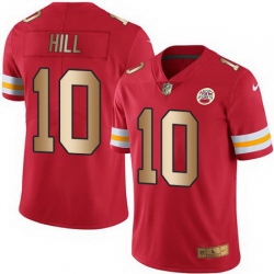 Nike Chiefs 10 Tyreek Hillt Red Gold Vapor Untouchable Limited Jersey