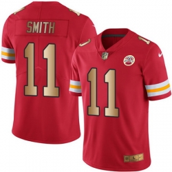 Nike Chiefs #11 Alex Smith Red Mens Stitched NFL Limited Gold Rush Jersey