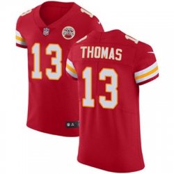 Nike Chiefs #13 De Anthony Thomas Red Team Color Mens Stitched NFL Vapor Untouchable Elite Jersey