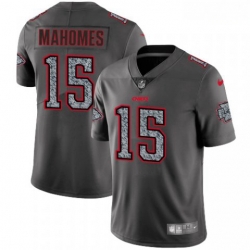 Nike Chiefs 15 Patrick Mahomes Gray Camo Vapor Untouchable Limited Jersey