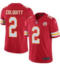 Nike Chiefs #2 Dustin Colquitt Red Mens Stitched NFL Limited Rush Jersey