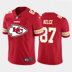 Nike Chiefs 87 Travis Kelce Red Team Big Logo Vapor Untouchable Limited Jersey