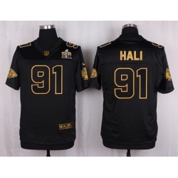 Nike Chiefs #91 Tamba Hali Black Mens Stitched NFL Elite Pro Line Gold Collection Jersey