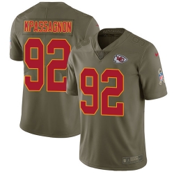 Nike Chiefs #92 Tanoh Kpassagnon Olive Mens Stitched NFL Limited 2017 Salute to Service Jersey