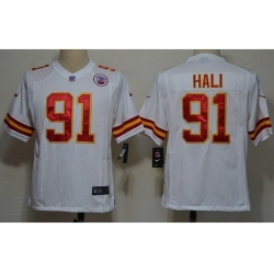 Nike Kansas City Chiefs 91 Tamba Hali White Game NFL Jersey