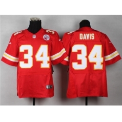 Nike kansas city chiefs 34 Knile Davis red Elite NFL Jersey