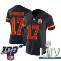 2020 Super Bowl LIV Women Kansas City Chiefs #17 Mecole Hardman Limited Black Rush Vapor Untouchable Football Jersey