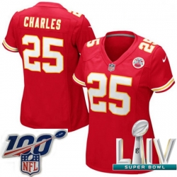 2020 Super Bowl LIV Women Kansas City Chiefs #25 Jamaal Charles Red Team Color Vapor Untouchable Limited Player Football Jersey