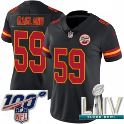 2020 Super Bowl LIV Women Nike Kansas City Chiefs #59 Reggie Ragland Limited Black Rush Vapor Untouchable NFL Jersey