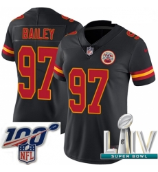 2020 Super Bowl LIV Women Nike Kansas City Chiefs #97 Allen Bailey Limited Black Rush Vapor Untouchable NFL Jersey