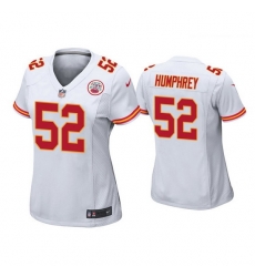 Women Kansas City Chiefs 52 Creed Humphrey White Jersey