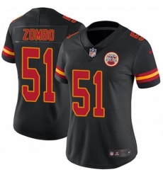 Women Nike Kansas City Chiefs #51 Frank Zombo Black Vapor Untouchable Limited Player NFL Jersey