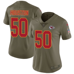 Womens Nike Chiefs #50 Justin Houston Olive  Stitched NFL Limited 2017 Salute to Service Jersey