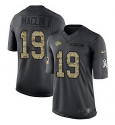 Nike Chiefs #19 Jeremy Maclin Black Youth Stitched NFL Limited 2016 Salute to Service Jersey