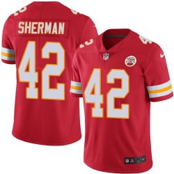 Youth Nike Chiefs 42 Anthony Sherman Red Team Color Stitched NFL Vapor Untouchable Limited Jersey