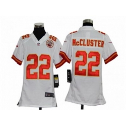 Youth Nike NFL Kansas City Chiefs #22 Dexter McCluster white Jerseys