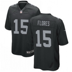 Men Las Vegas Raiders 15 Tom Flores Black Limited Jersey