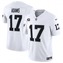 Men Las Vegas Raiders 17 Davante Adams White 2023 F U S E With C Patch Vapor Untouchable Stitched Football Jersey