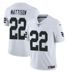 Men Las Vegas Raiders 22 Alexander Mattison White 2024 Vapor Stitched Football Jersey