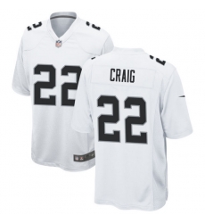 Men Las Vegas Raiders 22 Roger Craig Nike White Vapor Limited Jersey