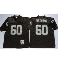 Men Las Vegas Raiders 60 Otis Sistrunk Black M&N Throwback Jersey