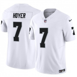 Men Las Vegas Raiders 7 Brian Hoyer White 2023 F U S E Vapor Untouchable Stitched Football Jersey