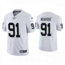 Men Las Vegas Raiders 91 Yannick Ngakoue Vapor Limited White Jersey