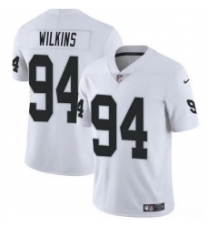 Men Las Vegas Raiders 94 Christian Wilkins White Vapor Stitched Football Jersey