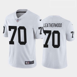 Men Las Vegas Raiders Alex Leatherwood White Black 2021 Draft Jersey