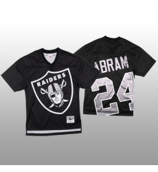 NFL Las Vegas Raiders 24 Johnathan Abram Black Men Mitchell  26 Nell Big Face Fashion Limited NFL Jersey