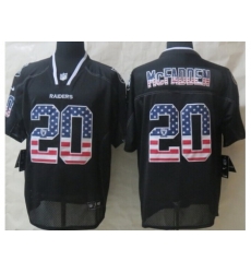 Nike Oakland Raiders 20 Darren McFadden Black Elite USA Flag Fashion NFL Jersey