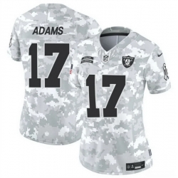 Women Las Vegas Raiders 17 Davante Adams 2024 F U S E Arctic Camo Salute To Service Limited Stitched Jersey