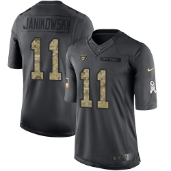 Nike Raiders #11 Sebastian Janikowski Black Youth Stitched NFL Limited 2016 Salute to Service Jersey