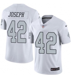 Nike Raiders #42 Karl Joseph White Youth Stitched NFL Limited Rush Jersey