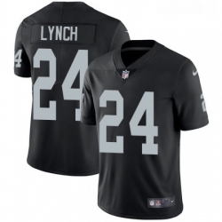 Youth Nike Oakland Raiders 24 Marshawn Lynch Black Team Color Vapor Untouchable Limited Player NFL Jersey